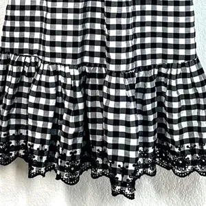 ) XS J.Crew gingham midi dress Cottage Farm core Coquette Prairie Chic Eyelet thumbnail 6