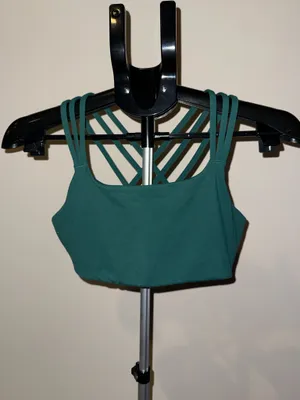 Athleta green Strappy small sports bra thumbnail 2