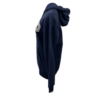 NEW Gap Women's Navy Blue Gray Logo Embroidered Hoodie Hooded Sweatshirt Size S thumbnail 2