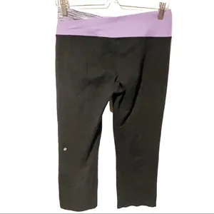 Lululemon Size 10 Purple Band Black‎ Groove Pant Flare Leg Yoga Athletic thumbnail 4