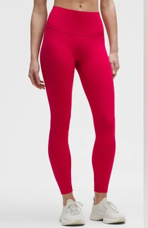lululemon athletica Pink Wunder Train Leggings Vibrant 25 in thumbnail 1