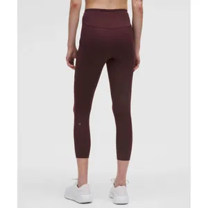 Lululemon 10 Fast and Free High-Rise Crop II Non-Reflective Nulux Garnet Cropped thumbnail 2