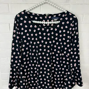 Tommy Hilfiger Floral Print Stretch Mini Bell Sleeve Dress Size 12 thumbnail 4