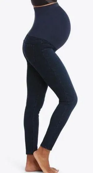 Spanx Mama Ankle Jean-ish High Rise Denim Leggings Blue Maternity Pregnancy XS thumbnail 1