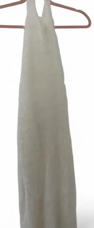 Zara white fuzzy sleeveless mini dress with a soft shaggy faux-fur Size S/XS thumbnail 1