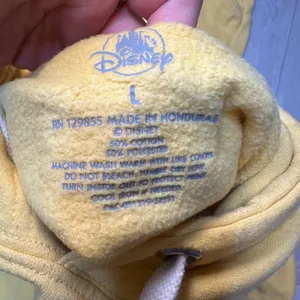Disneyland‎ resort yellow pullover hoodie sweatshirt Disney retro logo graphic M thumbnail 2