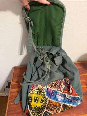Earthbound Boho Slashed Floral Backpack‎ Hippie Gypsy Fairy Bag Vacation Purse thumbnail 7