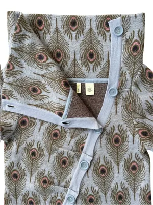 Like New Anthropologie MOTH Wool Peacock Funneled Folds Sweater Size Small thumbnail 9