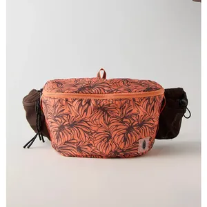 NEW Free People Movement FP Monstera Brown Floral Happy Packer Cargo Sling Bag thumbnail 3