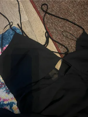 Abercrombie black midi dress size M thumbnail 7