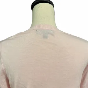 Banana Republic Wmns Soft Pink 100% Merino Wool Crewneck Sweater Sz M Classic thumbnail 4