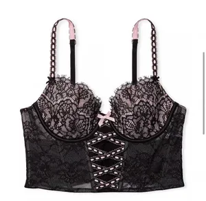 Victoria's Secret DREAM ANGELS corset Lightly-Lined Heritage Ribbon Slot Bra Top thumbnail 2