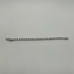 Jewelry by Lyra Moissanite Iced Out Tennis Bracelet Silver 5mm 7” Brand New VVS1 Fast Shipping thumbnail 2