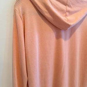 Weatherproof Vintage Women's Pastel Orange Gingham Lightweight Hoodie Size Large thumbnail 6