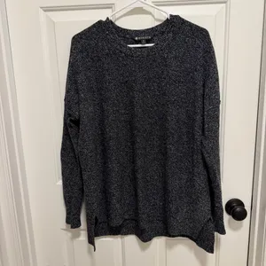 Athleta Sierra Crew Sweater Women’s Marled Black Wool Cashmere Blend Size Medium thumbnail 2