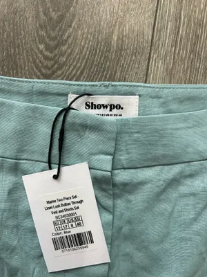 Showpo New Marlee Two Piece Set Linen Vest & Shorts Size Medium MSRP $109 thumbnail 9