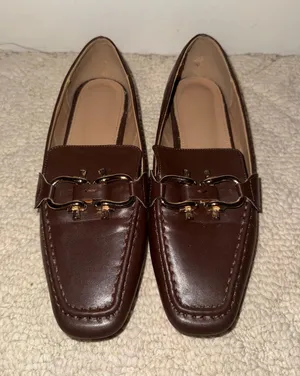 Brown Horsebit Loafers Square Toe Flats Ferragamo Inspired thumbnail 1