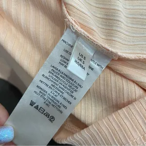 Anthropologie Peach Ribbed Long Sleeve Scoop Top Size Small‎ thumbnail 9