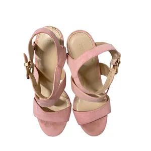 Forever 21 Pink Suede Leather Strappy Sandals Heels Sz 7.5 Worn Once! thumbnail 8
