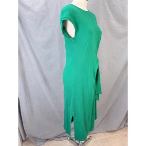 Gracia Green Side Knot‎ Midi Dress Cotton Stretch M Effortless thumbnail 8