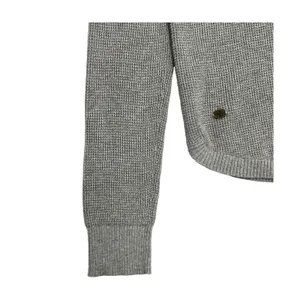 Lauren Ralph Lauren Sweater Womens Medium Gray Hoodie Waffle Knit Preppy Cozy thumbnail 6