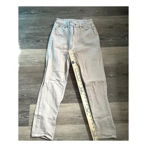 American Eagle Mom Straight Jean Size 0 Tan thumbnail 2