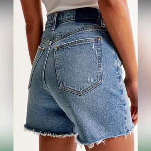 Abercrombie & Fitch High Rise 9” Shorts Medium Wash size 24 thumbnail 2