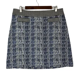 Cabi Reina Blue Matrix 21‎ Club A-Line Houndstooth Skirt 4 #5320 thumbnail 2