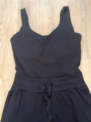 Yogalicious Black Tank Jumpsuit Jogger thumbnail 2