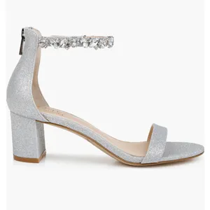 NEW Badgley Mischka Catalina Ankle Strap Heels with Silver Accents Size 8‎ A16 thumbnail 3