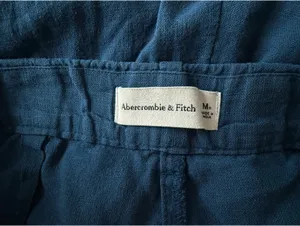 Abercrombie Linen-Blend Tailored Wide Leg Pant thumbnail 3