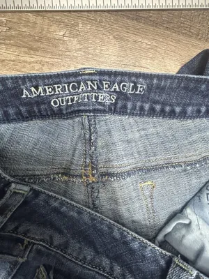 American Eagle Jeans Women 10 Skinny Kick Low Rise Dark Wash Stretch Denim Y2K thumbnail 7