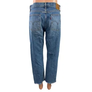 Levi's Wedgie Women's Blue High Rise Distressed Straight Denim Jeans Size 28 thumbnail 3