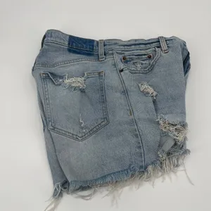 Abercrombie Fitch Y2K Mom Jean Women Short Sz 4/27 Festival Cutoff Denim Indie thumbnail 3