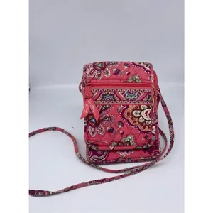 Vera Bradley pink floral and paidlsely hipster crossbody bag thumbnail 4