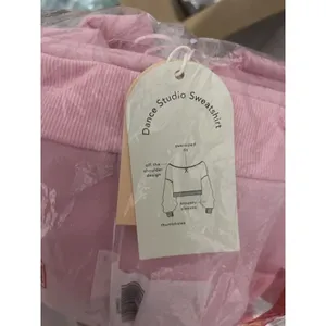 Blogilates dance studio sweatshirt off shoulder pink 3X thumbnail 3