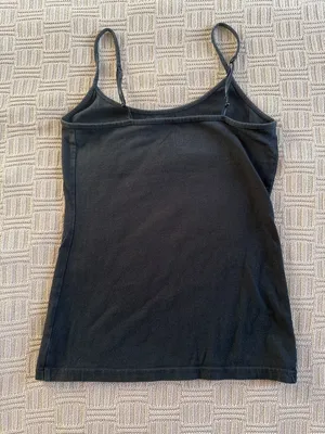 98% Cotton GAP Black Women's Spaghetti Strap Camisole thumbnail 2