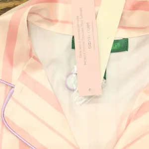 NEW Aqua x Wicked Womens Striped Long Sleeve Pajama Shirt 12958 Pink S thumbnail 3