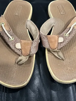 Sperry Brown Tan Mesh Thong Sandals thumbnail 7