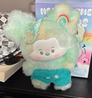 Authentic Miniso Mickey Head In The Clouds Vinyl Plush. Leisure Rainbow thumbnail 1