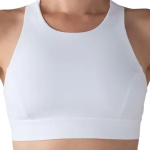 Lululemon Fast Free Bra Nulux White Sports Bra Size 6 thumbnail 1