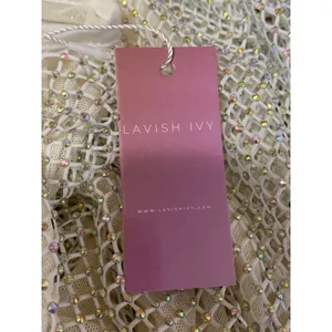 NWT Lavish Ivy White Sleeveless Beaded Mesh Net Maxi Swim Cover Up Dress Size M thumbnail 4