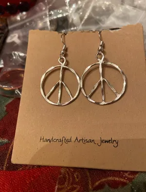 Peace Earrings Silver thumbnail 1