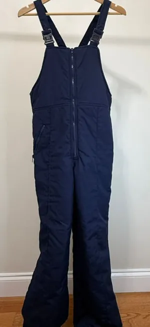 FREE Brand Women’s Vintage Insulated Navy Ski Bib Pants FitsXS thumbnail 1