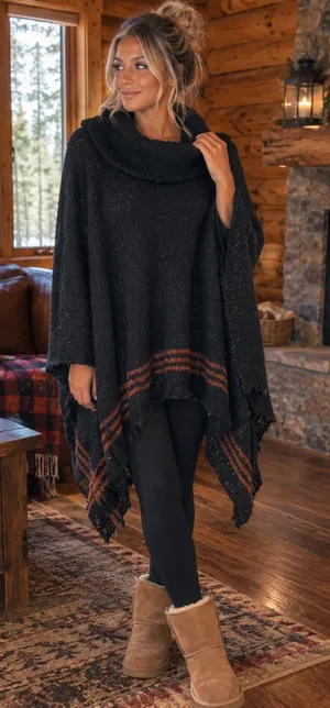 Anthropologie wooden ships poncho thumbnail 1