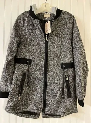 Astor PL Outerwear collection zip hoodie medium NWT Black thumbnail 1