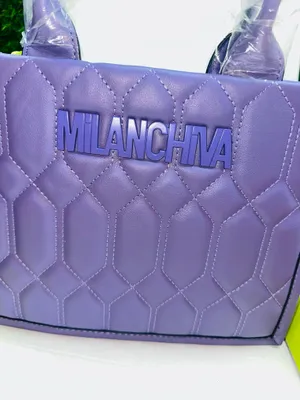 MILANCHIVA Purple Quilted Handbag with Pouch NWT thumbnail 9