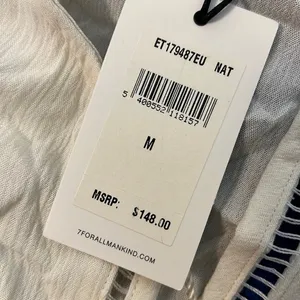 $148 NWT 7 for all mankind Sz‎ M KATELLA 3/4 SLEEVE V-NECK SLIP-ON BLOUSE thumbnail 6