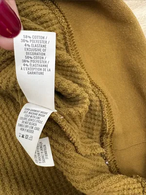 Aerie Long Sleeve Oversized Waffle Hoodie Women Size Medium thumbnail 6