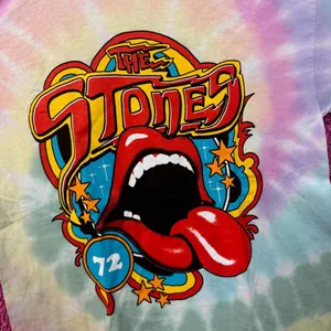 The Rolling Stones Hot Lips Shining Star 72 Band Tie Dye XL thumbnail 4